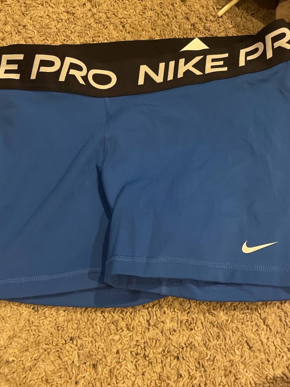 Nike Men’s Blue Swim Rash Guard Shorts with Black Nike Pro Waistband